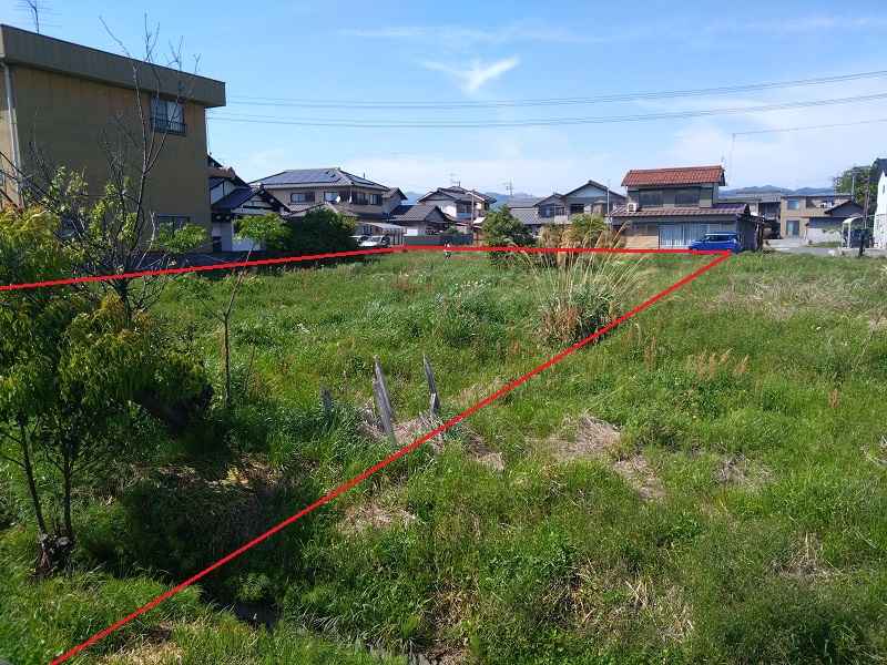 美濃本郷駅から東へ直線４５０ｍ　212坪！弊社推奨内容による造成費（参考見積）税込み２６０万円