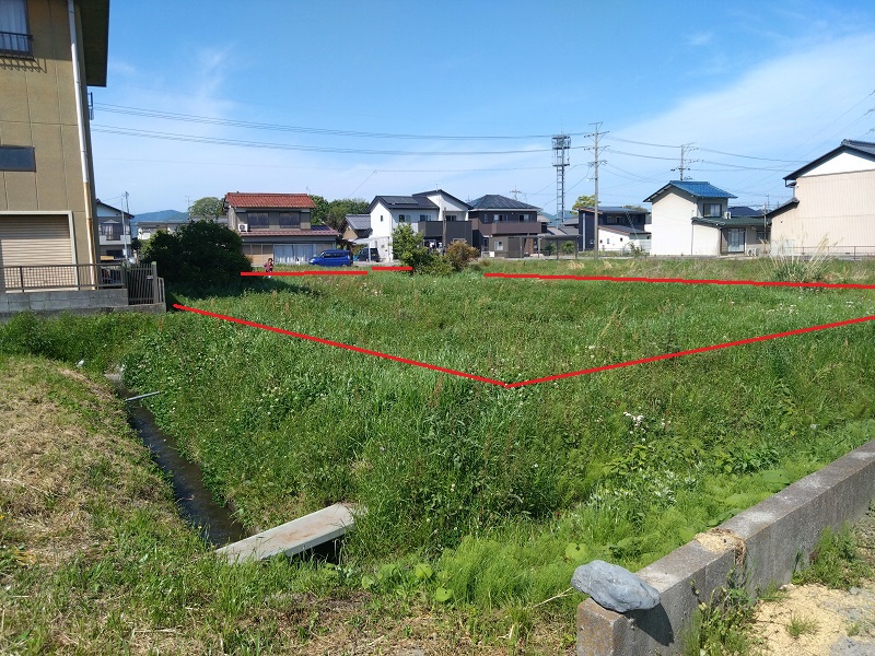 美濃本郷駅から東へ直線４５０ｍ　212坪！弊社推奨内容による造成費（参考見積）税込み２６０万円
