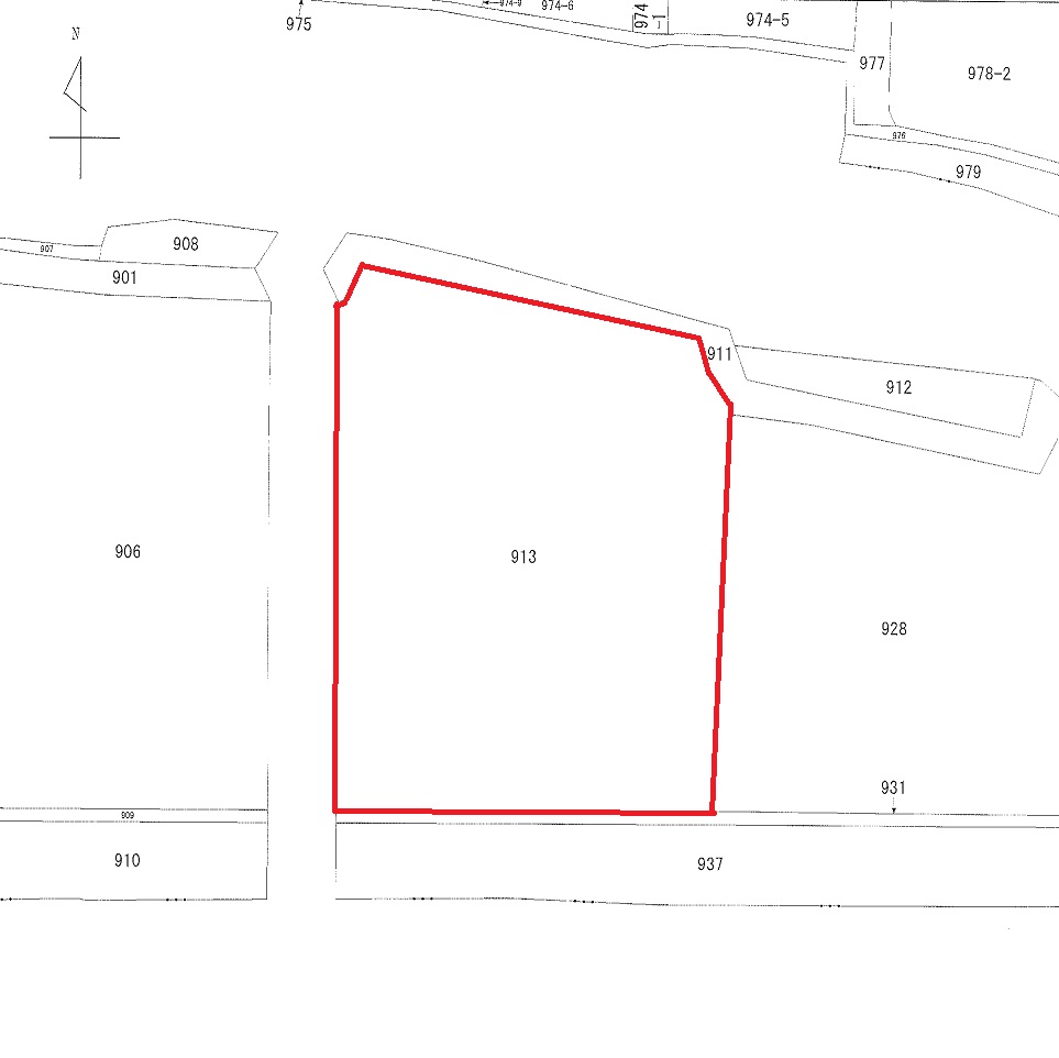 池田町沓井 （農振除外地　１種農地　田）  　県道 沿い７８１坪　配送センター、トラック置き場可能